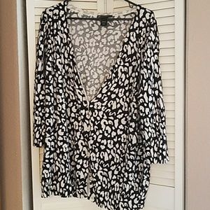 Animal print cardigan